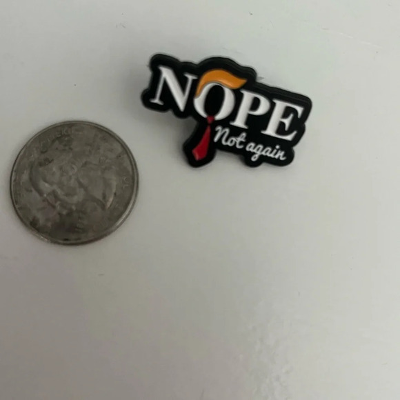 Brand new “Nope. Not Again” trump 2024 election political Harris pin - Picture 3 of 3